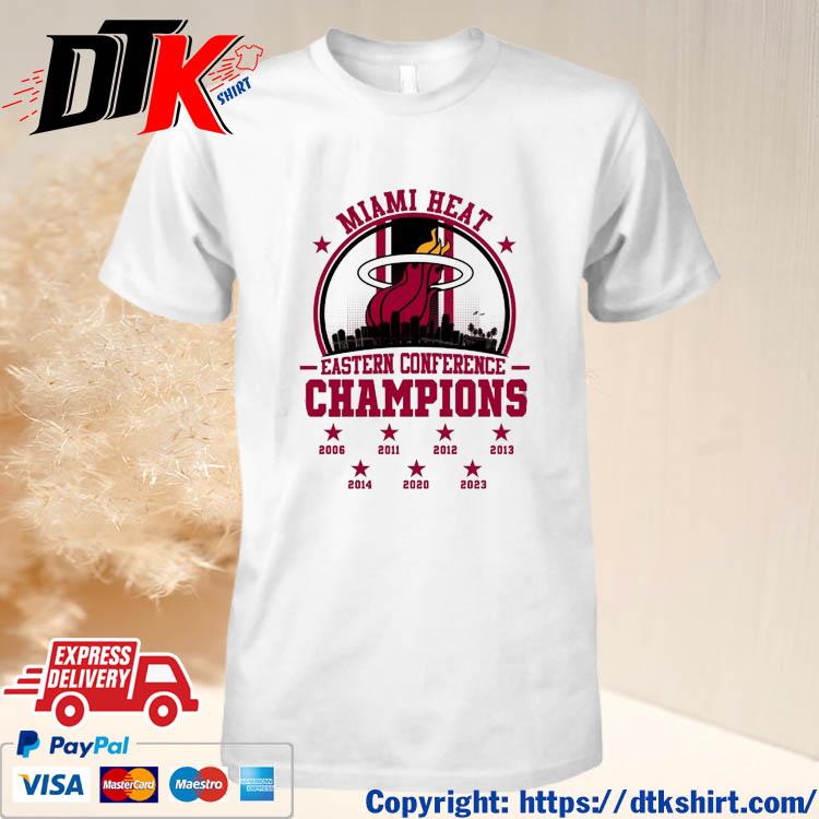 Miami Heat City Skyline 2006-2023 Eastern Conference Champions shirt,  hoodie, sweater, long sleeve and tank top