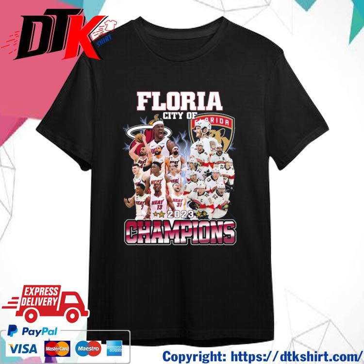 Miami Heat and Florida Panthers Florida City of 2023 Champions shirt