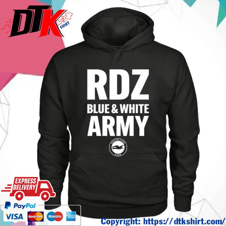 Rdz Blue White Army s hoodie