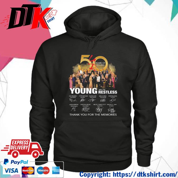 50 Years Of 1973-2023 The Young And The Restless Thank You For The Memories Signatures s hoodie