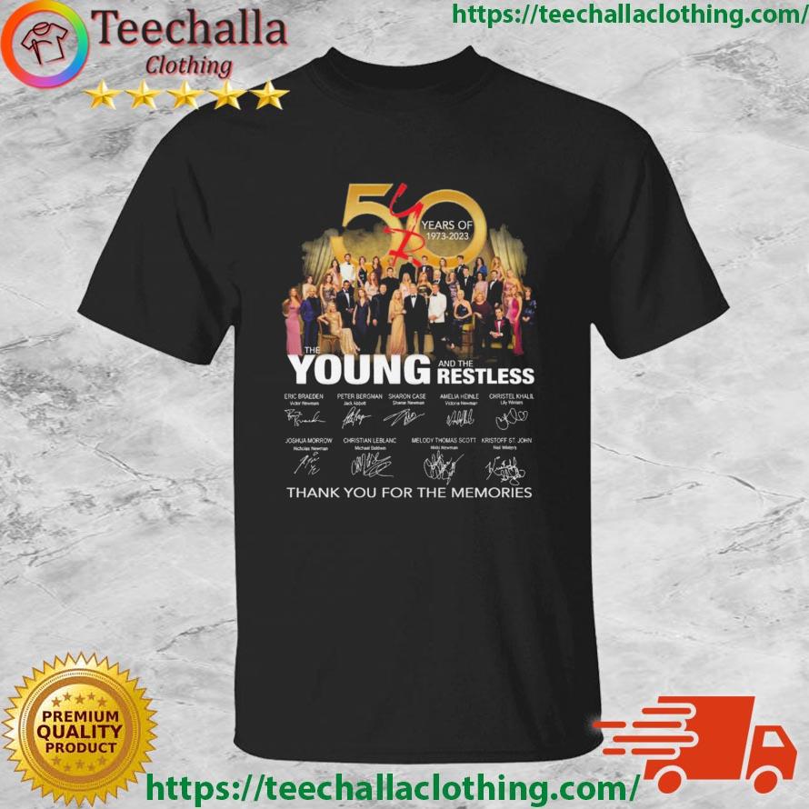 50 Years Of 1973-2023 The Young And The Restless Thank You For The Memories Signatures shirt