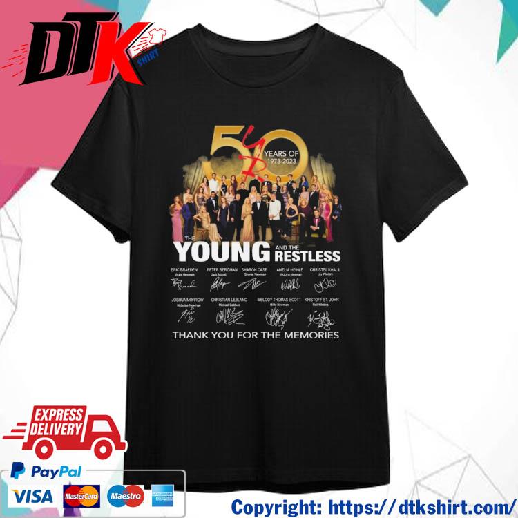 50 Years Of 1973-2023 The Young And The Restless Thank You For The Memories Signatures shirt