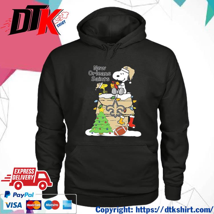 Snoopy And Woodstock New Orleans Saints Christmas Shirt hoodie
