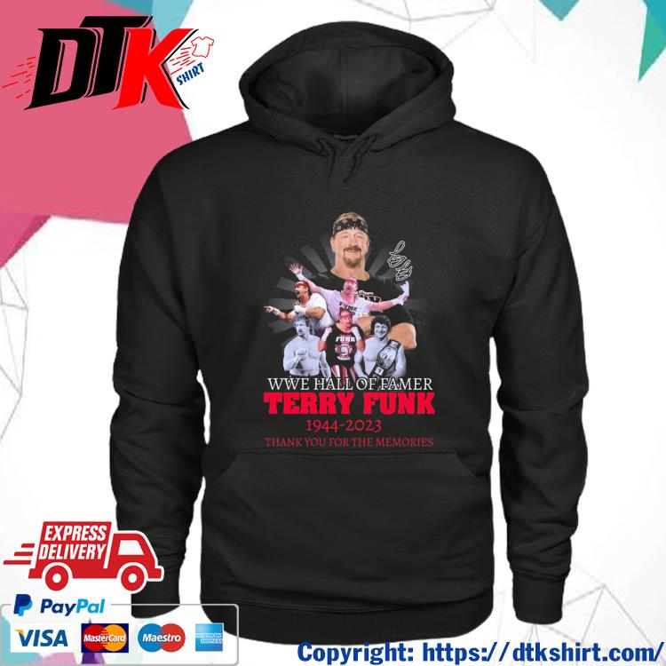 WWE Hall Of Famer Terry Funk 1944 – 2023 Thank You For The Memories Signatures Shirt hoodie