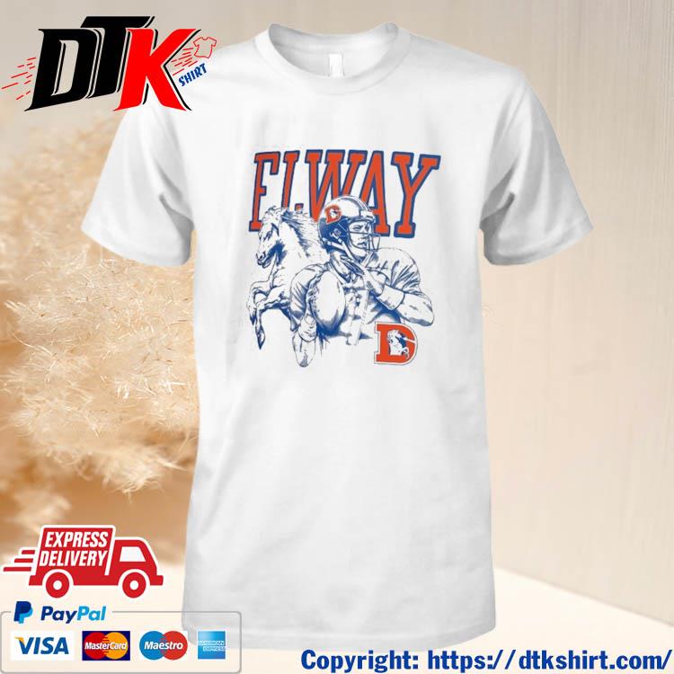 John Elway Denver Broncos Homage Retired Player Caricature Tri-Blend Shirt