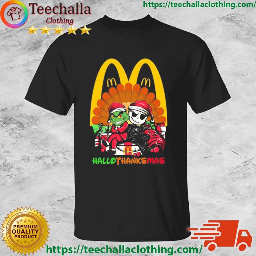 Grinch and Jack Skellington Mcdonald's Hallo Thanks Mas shirt