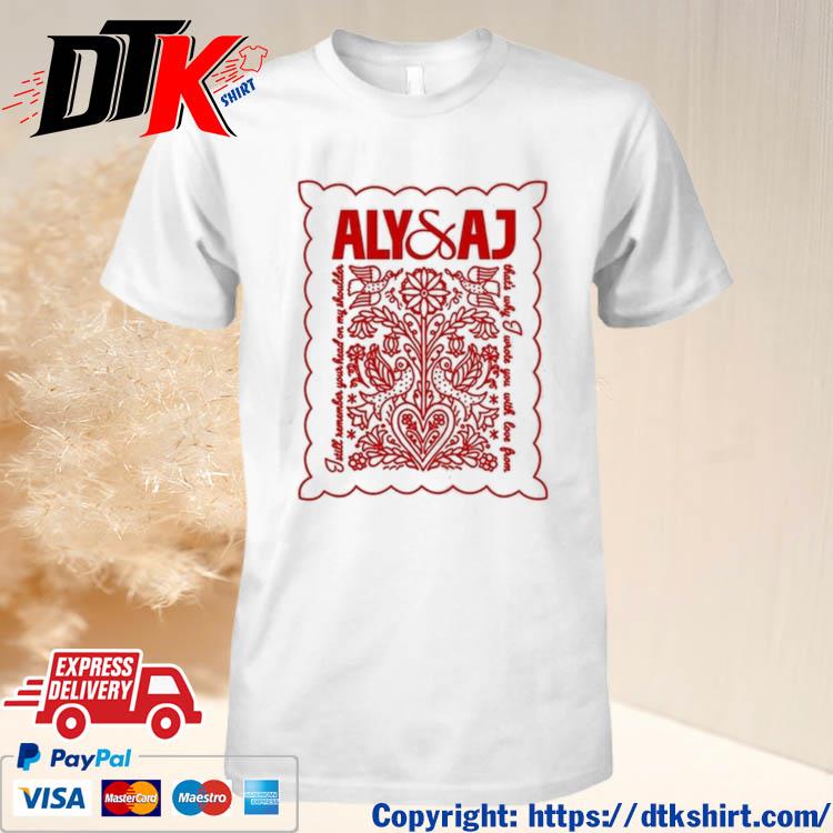 Official Aly And Aj With Love From Handkerchief Ivory t-shirt
