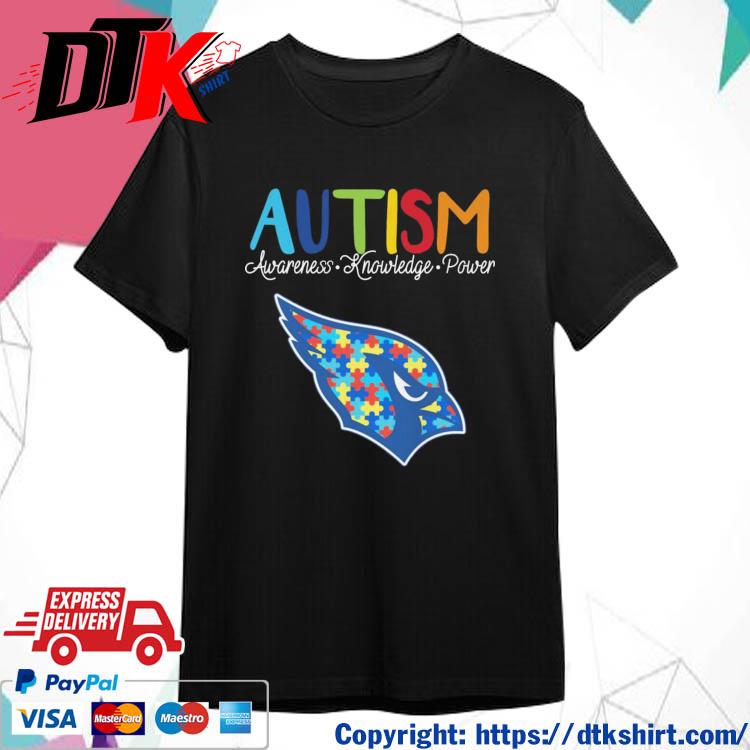 Official Arizona Cardinals Autism Awareness Knowledge Power t-shirt