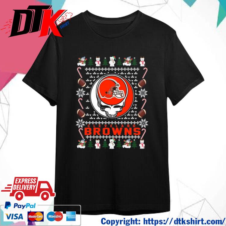Official Grateful Dead Cleveland Browns Ugly Christmas 2023 shirt