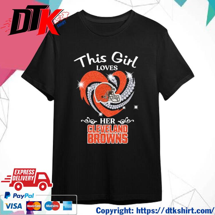 Official Heart Diamond This Girl Loves Her Cleveland Browns 2023 shirt