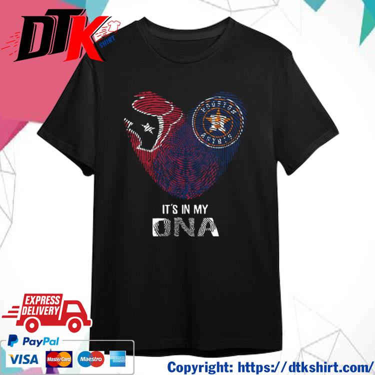Official Houston Texans And Houston Astros Heart It's In My DNA 2023 t-shirt