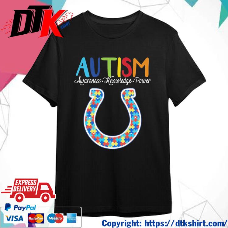 Official Indianapolis Colts Autism Awareness Knowledge Power t-shirt