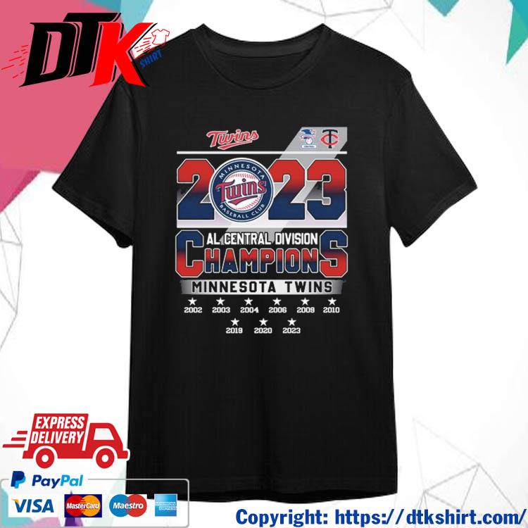 Official Minnesota Twins 2023 AL Central Division Champions t-shirt