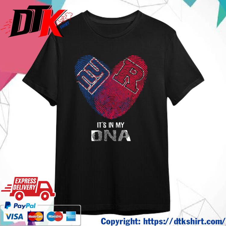 Official New York Giants And Rutgers Scarlet Knights Heart It's In My DNA 2023 t-shirt