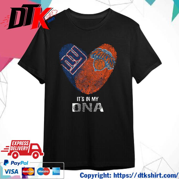 Official New York Giants Vs New York Knicks Heart It's In My DNA 2023 t-shirt