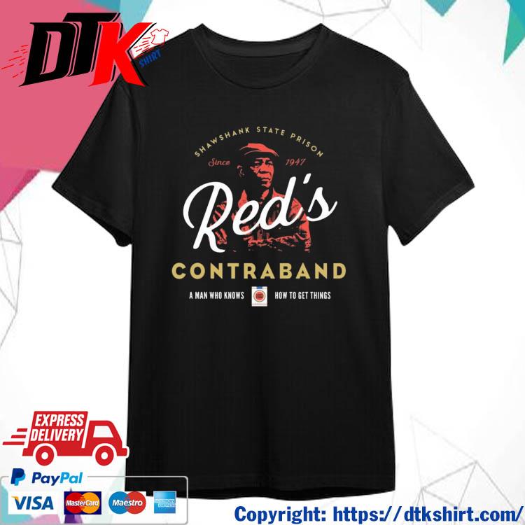 Official Red's Contraband Shawshank State Prison t-shirt