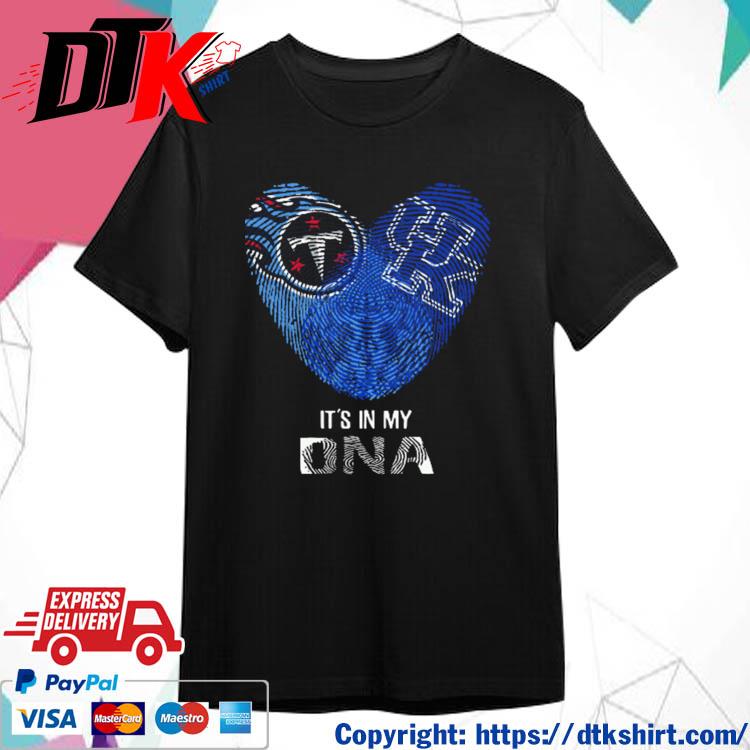 Official Tennessee Titans Vs Kentucky Wildcats Heart It's In My DNA 2023 t-shirt