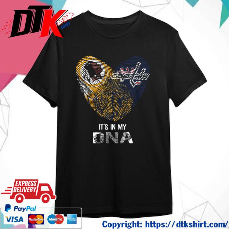 Official Washington Redskins And Washington Capitals Heart It's In My DNA 2023 t-shirt