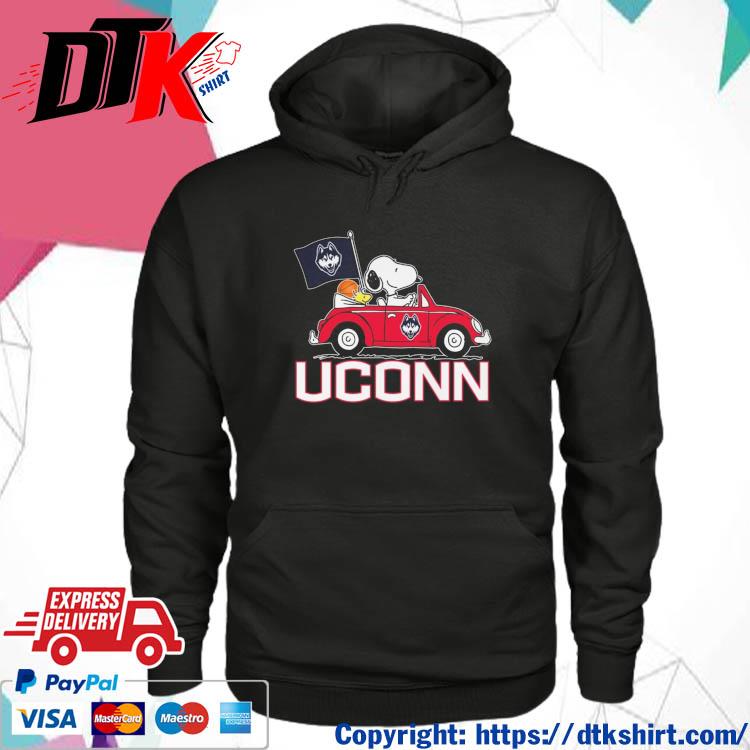 Original Snoopy And Woodstock Driver Car Uconn Huskies t-s hoodie