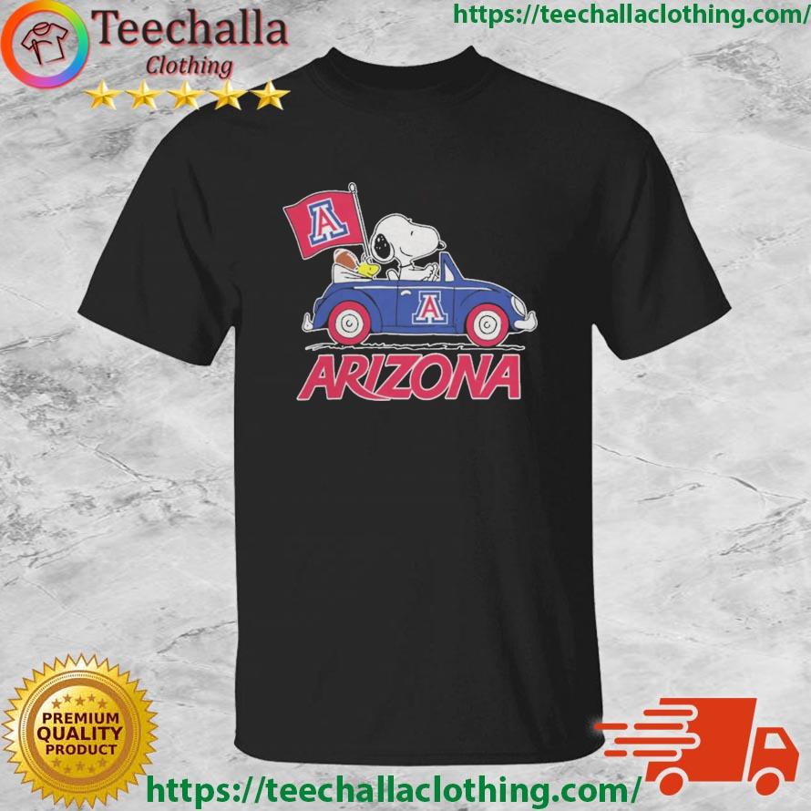 Peanuts Snoopy And Woodstock Arizona Wildcats On Car 2023 shirt