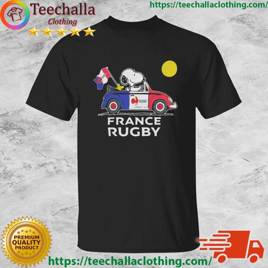 Peanuts Snoopy And Woodstock France Rugby On Car 2023 shirt