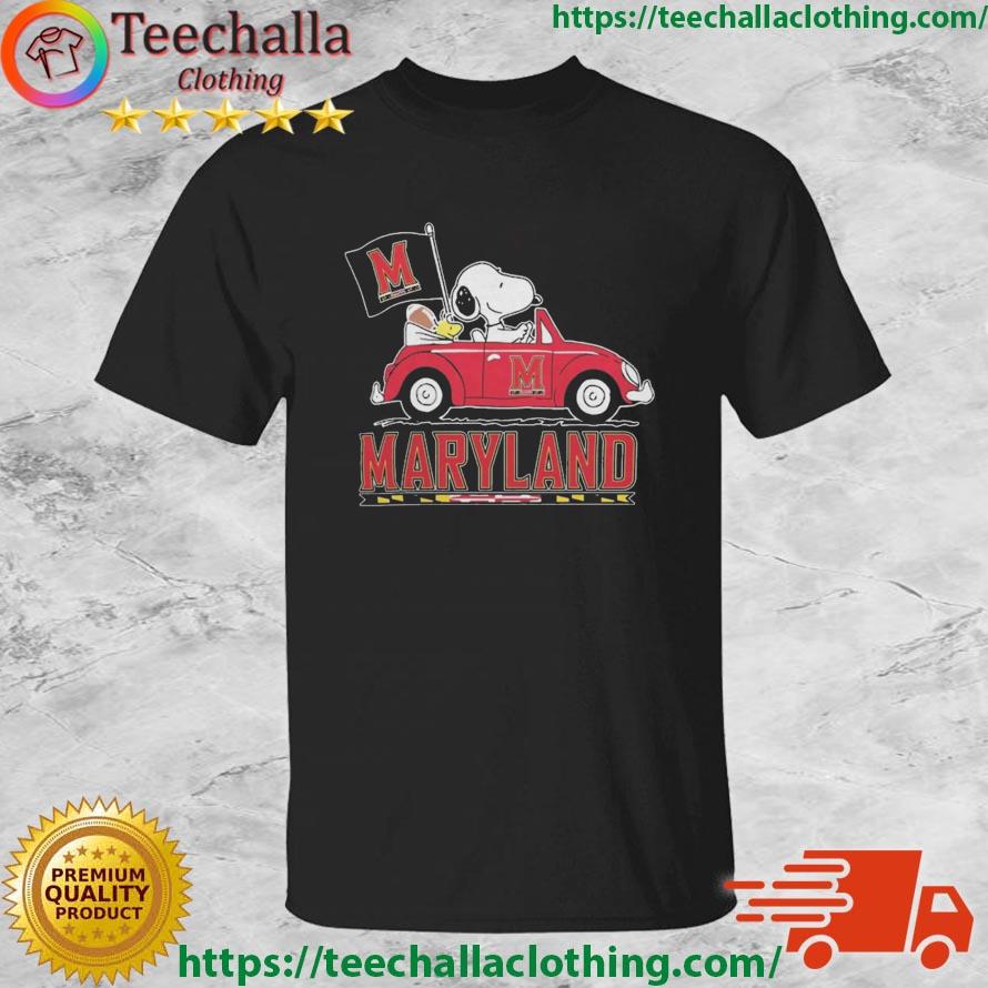 Peanuts Snoopy And Woodstock Maryland Terrapins On Car Logo 2023 shirt