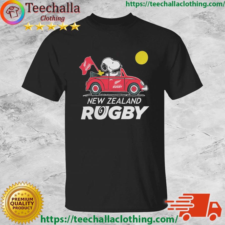 Peanuts Snoopy And Woodstock New Zealand Rugby On Car 2023 shirt