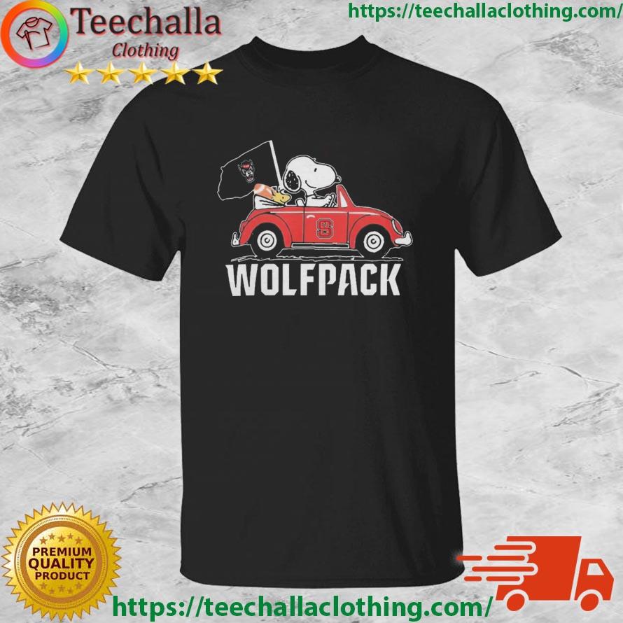 The Peanuts Snoopy And Woodstock On Car Wolfpack Football 2023 shirt