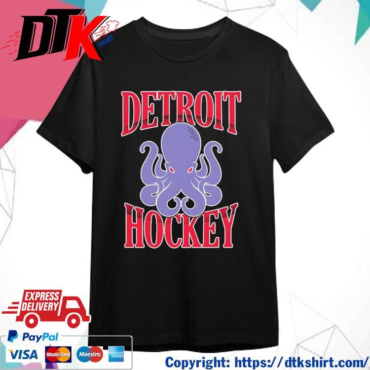 CustomCat Detroit Red Wings Octopus Retro NHL Hoodie White / 2XL