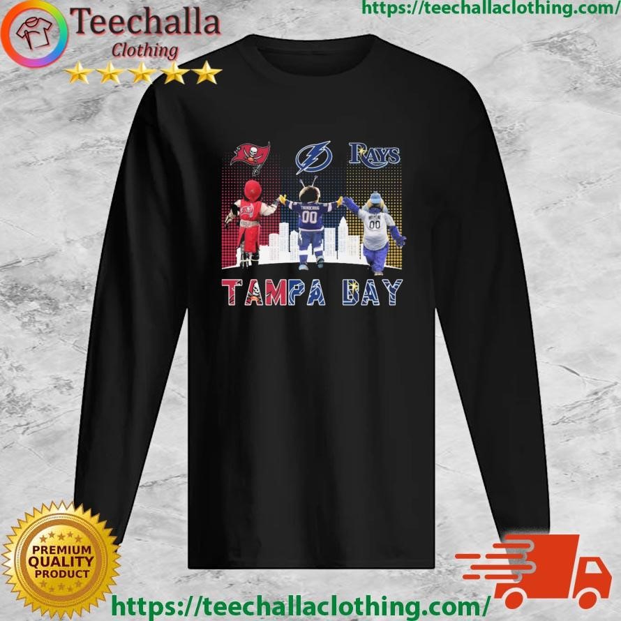 Tampa Bay Sport Teams Skyline Mascot Tampa Bay Buccaneers Tampa Bay  Lightning And Tampa Bay Rays Shirt, hoodie, sweater, long sleeve and tank  top