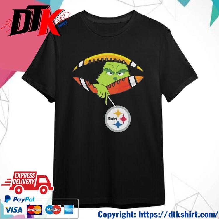 Official The Grinch Hold Pittsburgh Steelers Football Logo Shirt