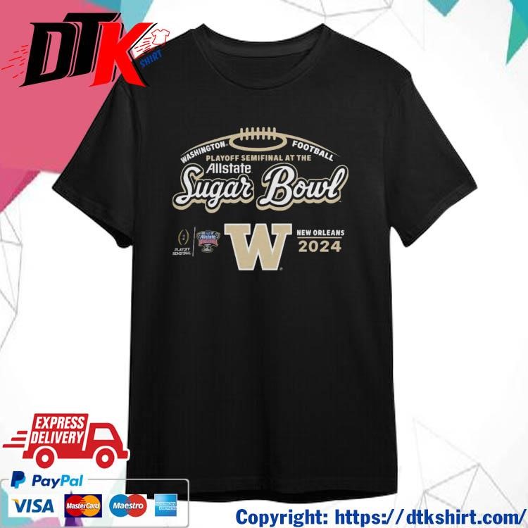 Official Washington Huskies Football 2024 Sugar Bowl Head To Head Shirt