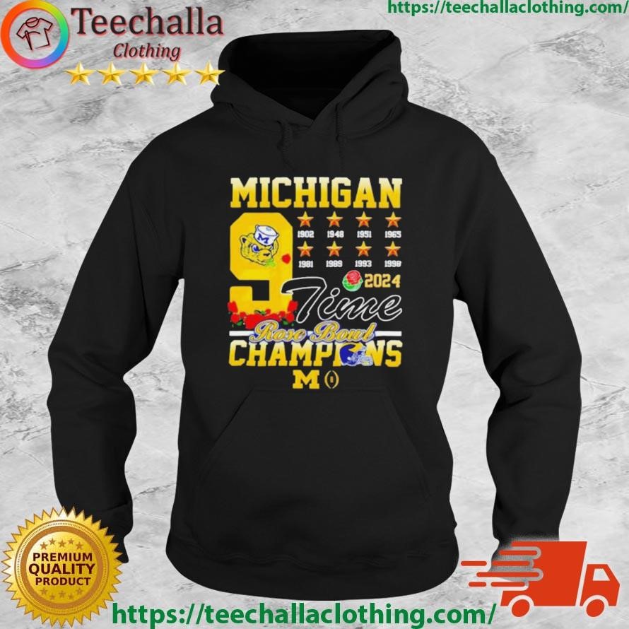 Michigan Wolverines 2024 Time Rose Bowl Champions Shirt, hoodie ...