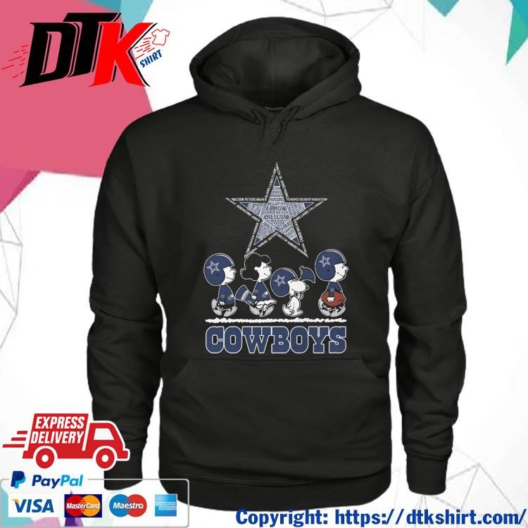 Official Peanuts Snoopy And long hoodie, Logo tank sleeve Cowboys sweater, Friends Shirt, top Dallas and