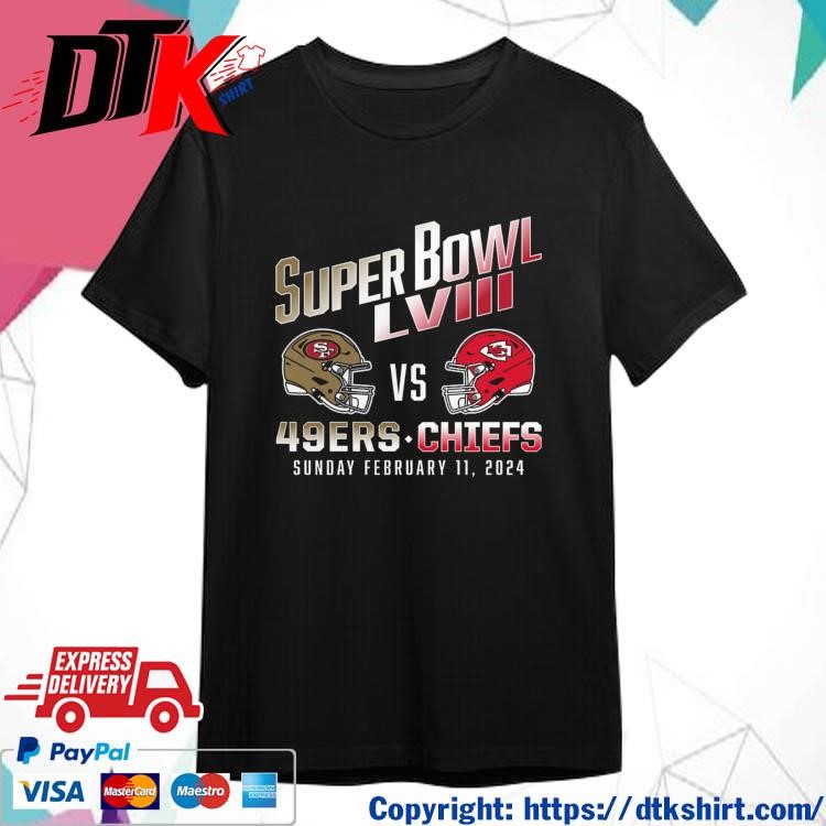 Official San Francisco 49ers Vs Kansas City Chiefs Super Bowl LVIII 2024 Shirt