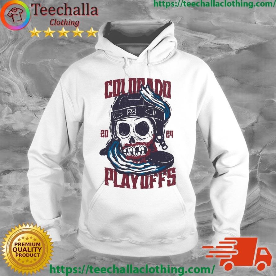 Official Skull Playoff Hockey 2024 Colorado Hoodie